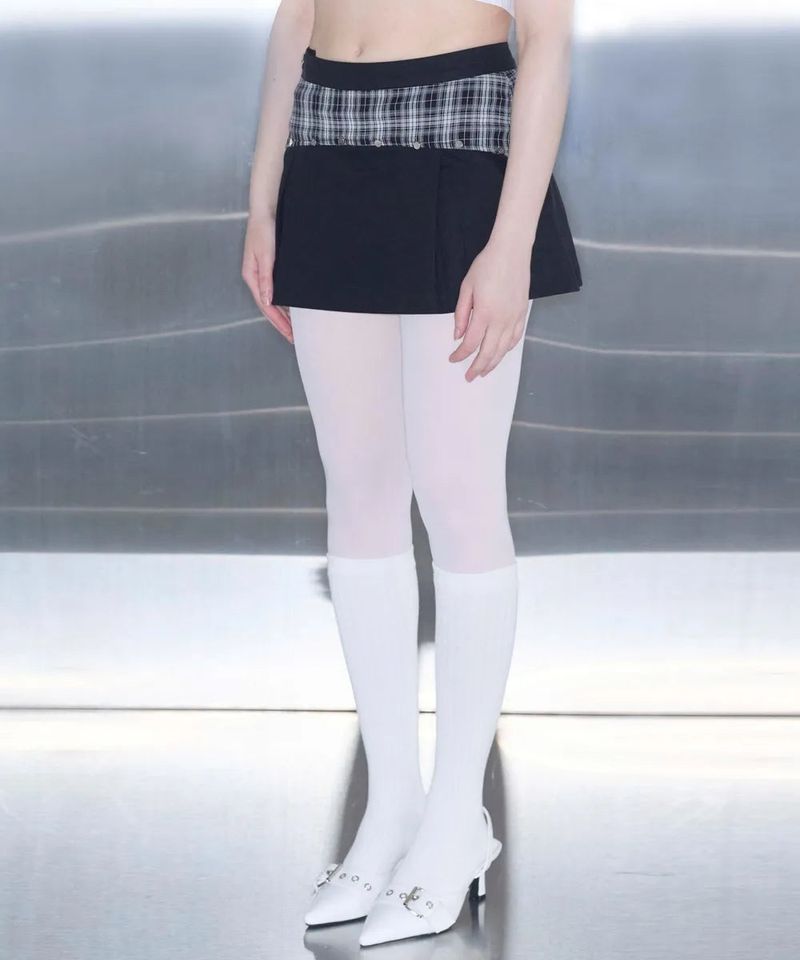 MUCENT(ムセント)の「STRIDE SET-UP CHECK MINI SKIRT(Skirts)」