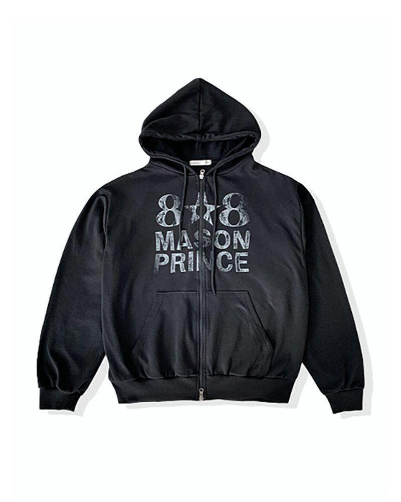 Dakel Vintage Graphic Zip-Up Hoodie