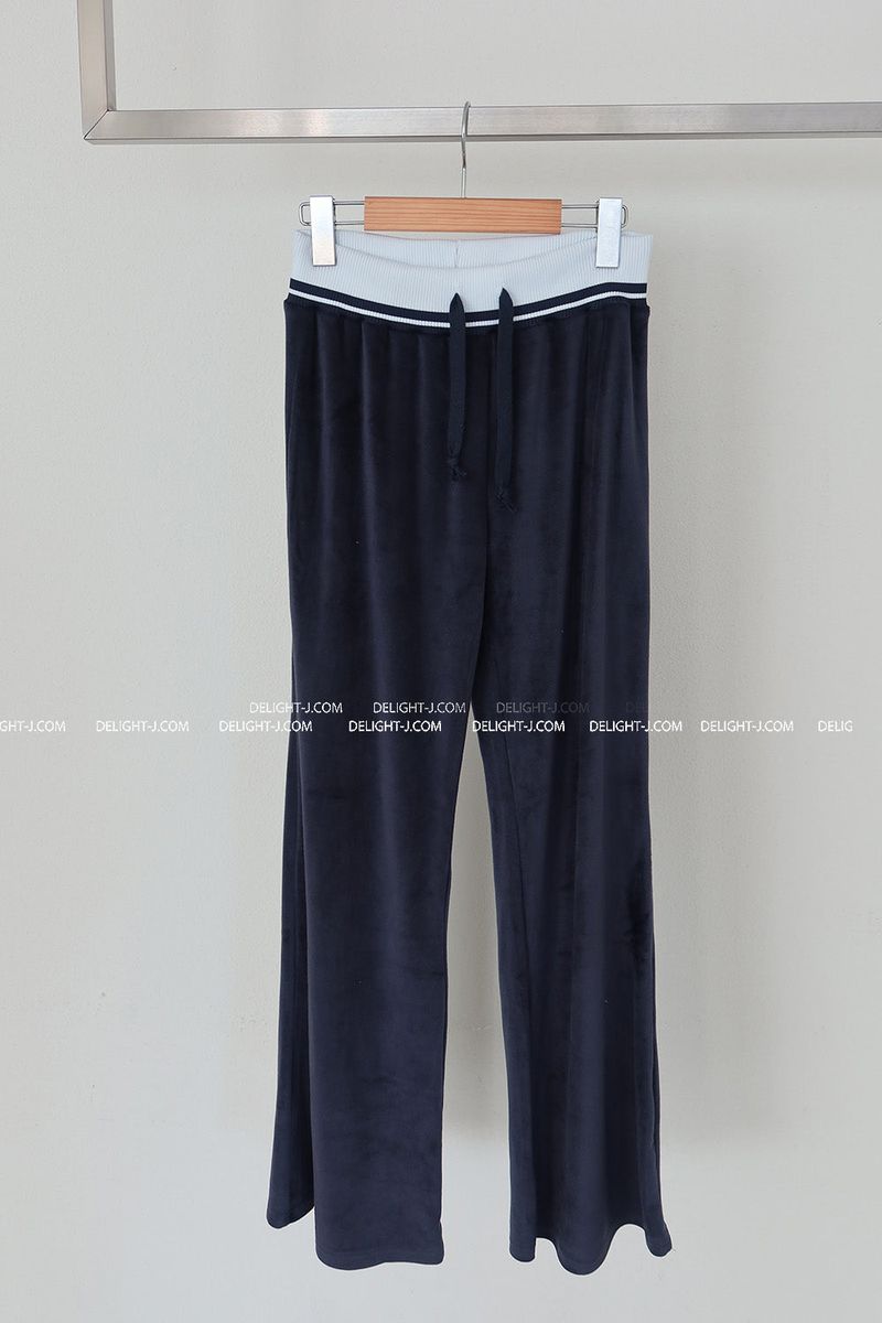 Velvet Coloring Sweats Wide Pants