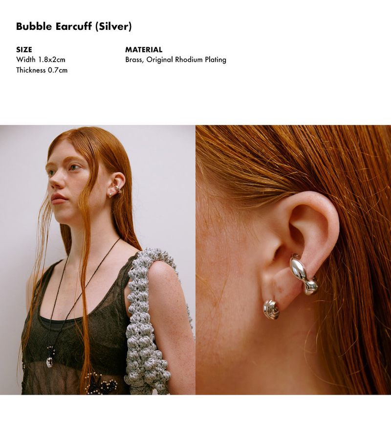 Bubble Earcuff (Silver)