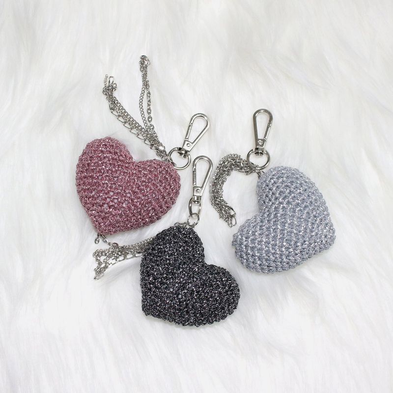 cupid heart keyring (pink)