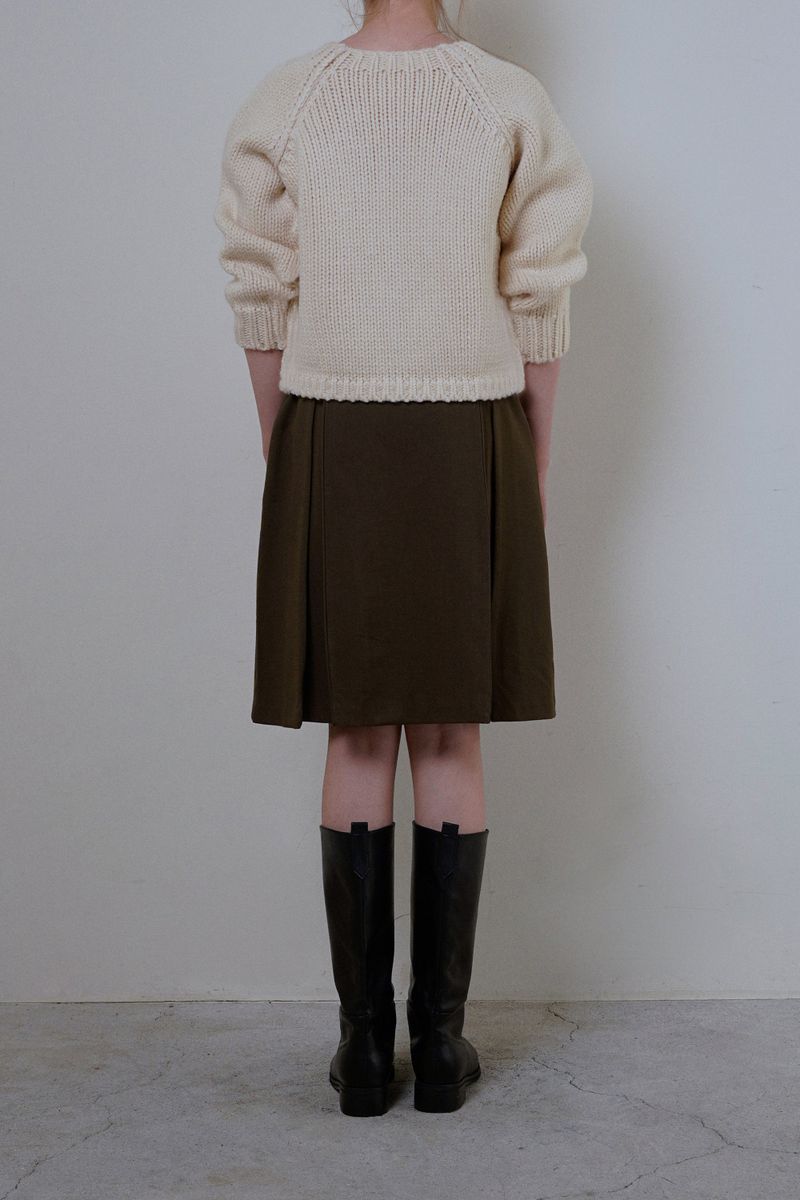 Page pintuck skirt_khaki
