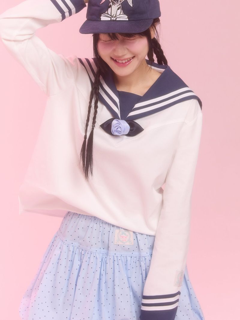  balloon skirt_blue dot