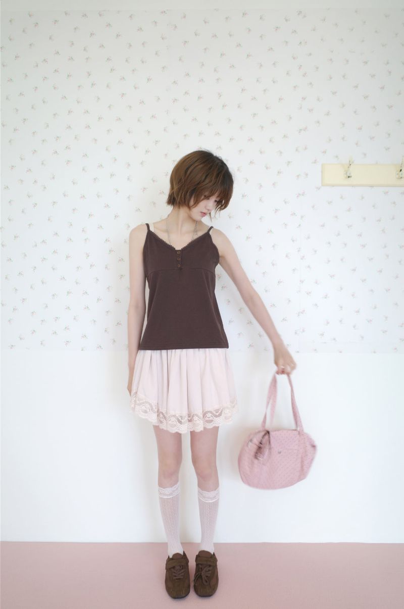 myorang（ミョラン）の「レースコア ミディスカート(2color)（Skirts）」