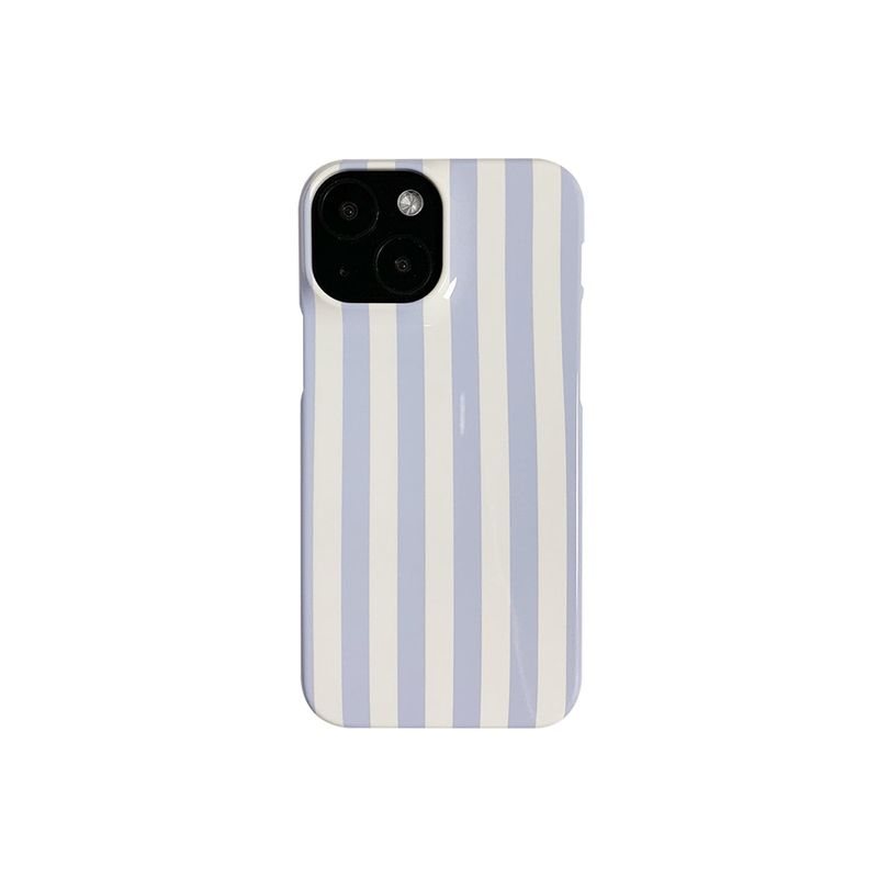 Striped glossy hard case (light purple)