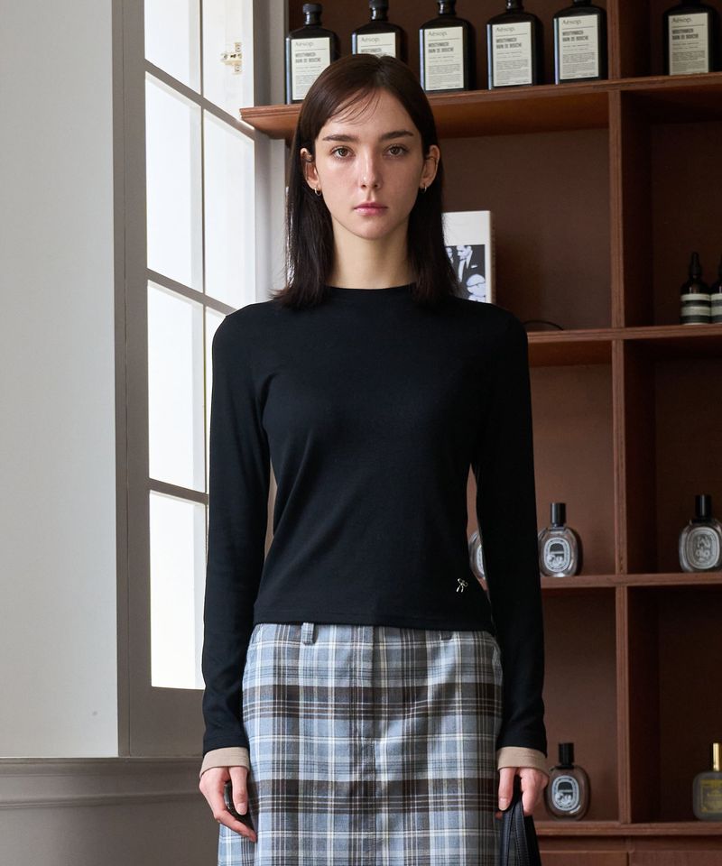 MADPINK（マッドピンク）の「RIBBON POINT T BLACK（Tops）」