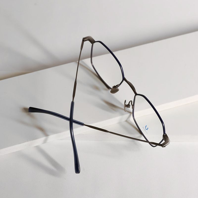 Knouun Square titanium glasses CODE. 101. B Gray