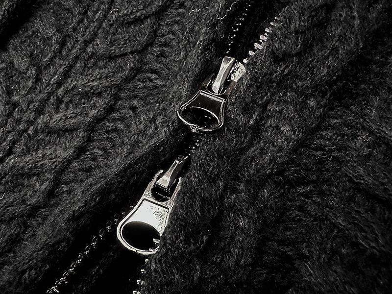 Dine Cable Knit Zip-Up