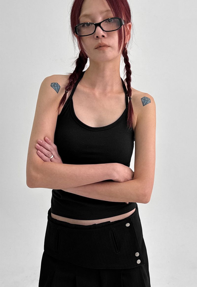 [MADE] Chico Halter String Sleeveless (Built-in Bra)