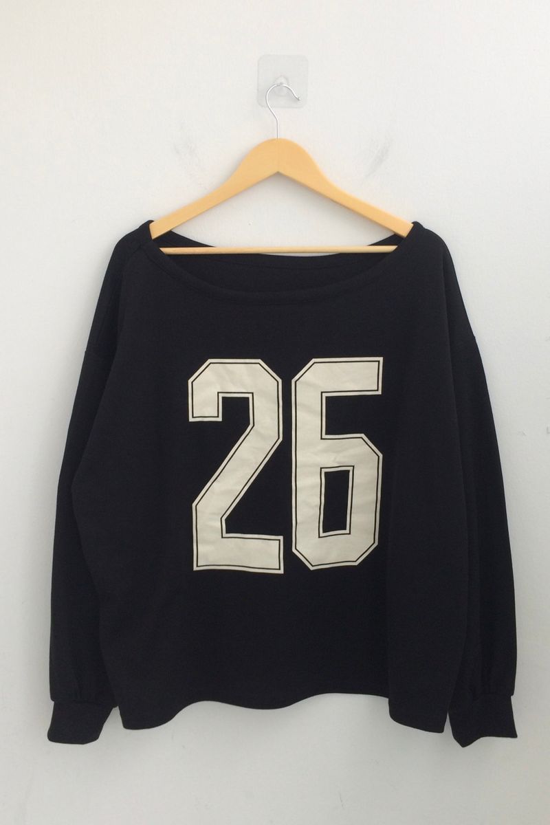 Numbering loose sweatshirt