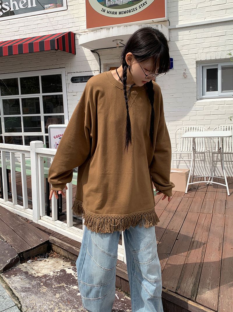 FRINGE TASSEL SWEAT SHIRT (3C)