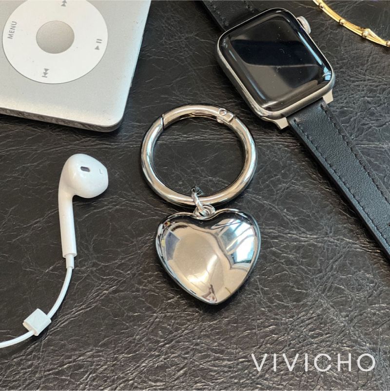 VIVICHO SILVER HEART KEYRING