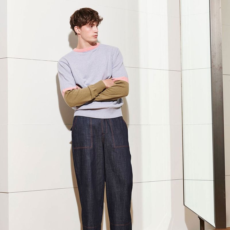  [UNISEX] PAUL CREW NECK KNIT, LAVENDER