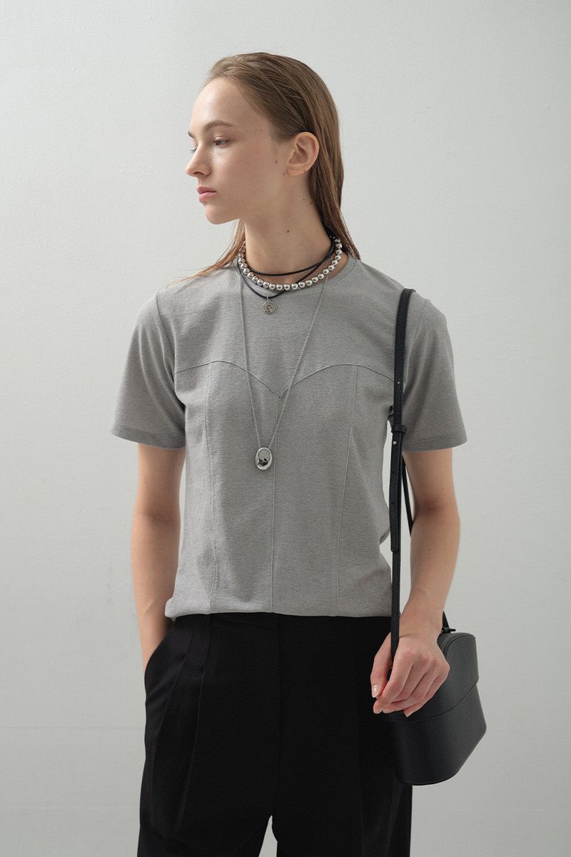 Bustier Line Top_Grey