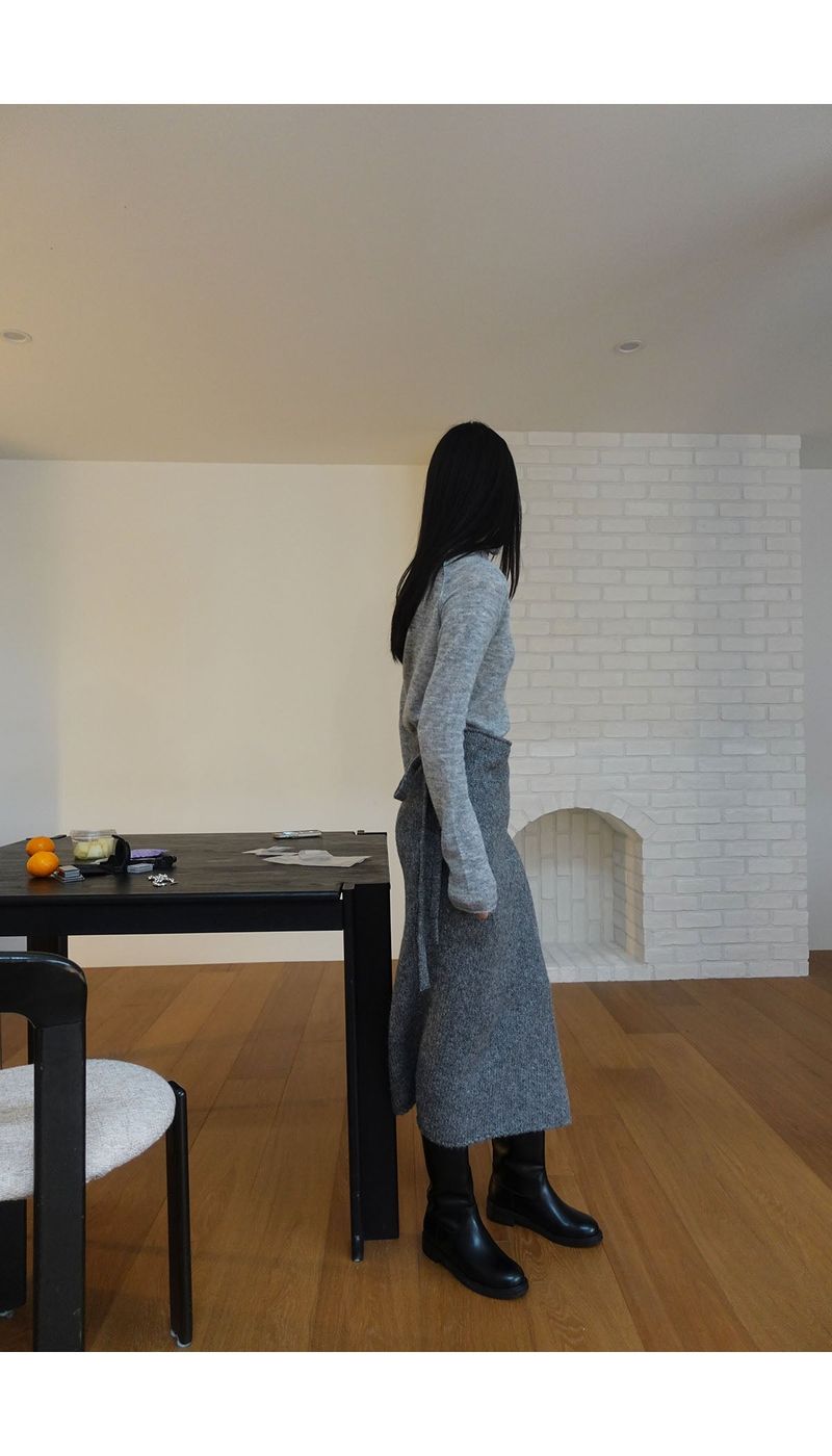 vase knit wrap skirt (2C)
