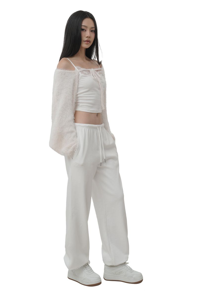 Cream donuts sleeveless, White