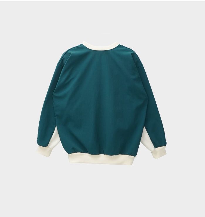 Athletic v-neck nylon sweatshirt