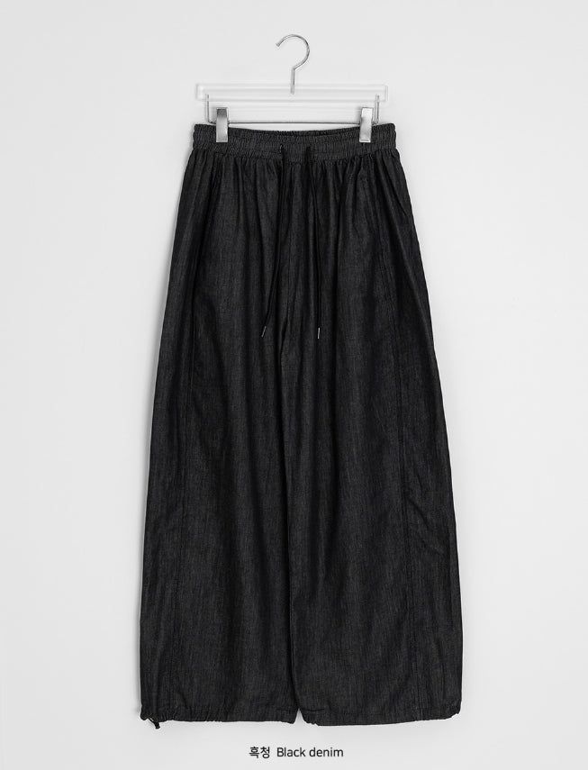 [unisex] Hashin Denim String Wide Pants