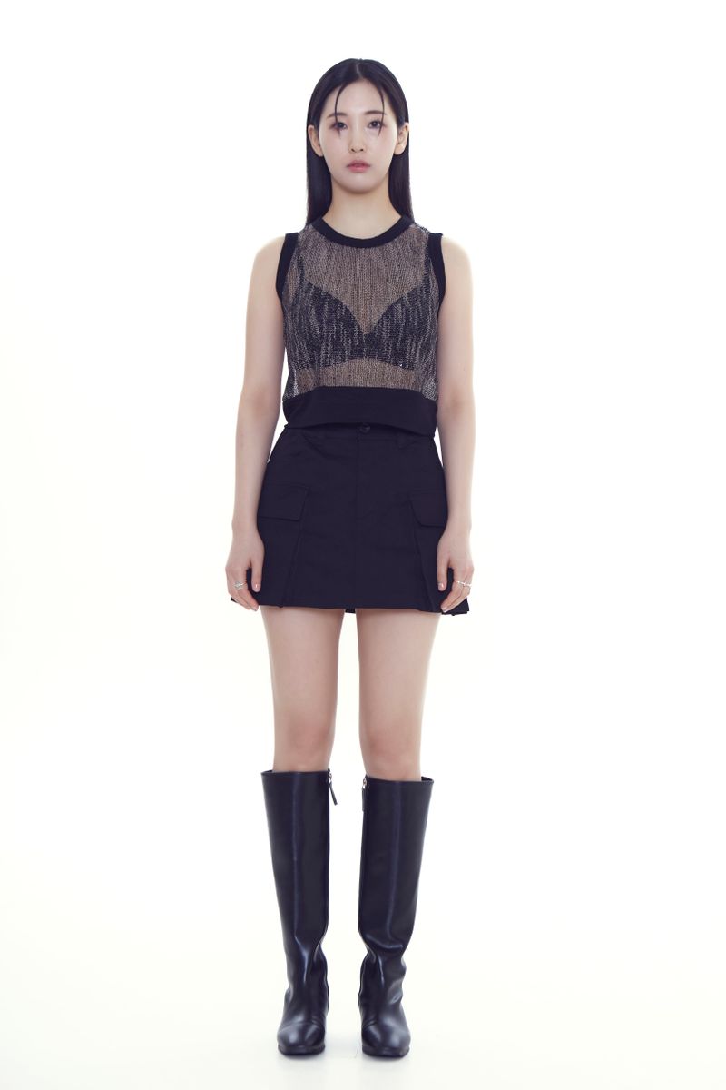 cargo mini-skirt_bk