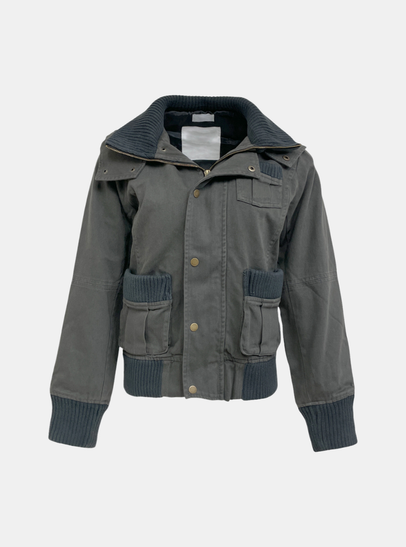 Military Ribbed Pocket Jumper