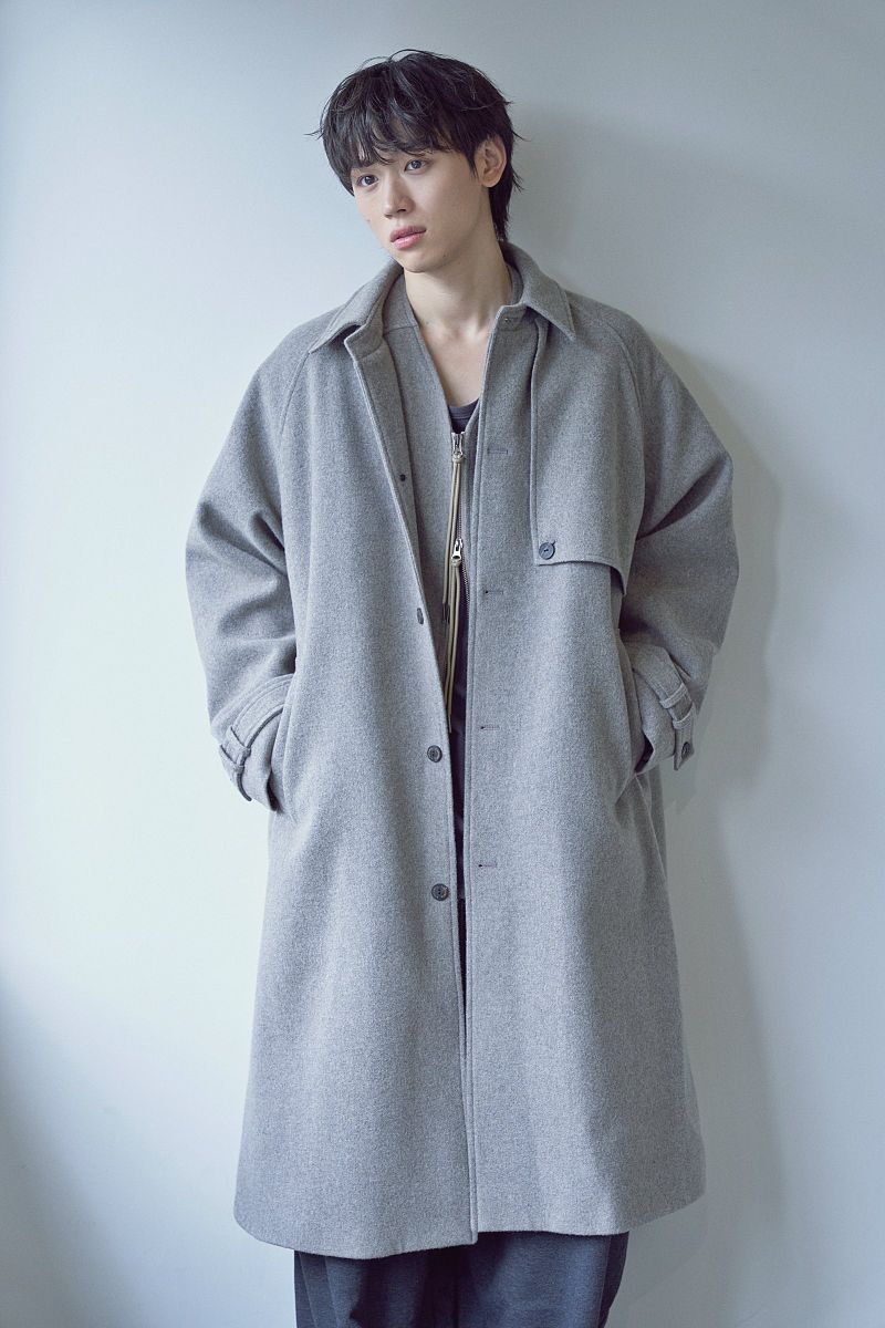 PURE-WOOL 90 BALMACAAN COAT (Khaki Beige)