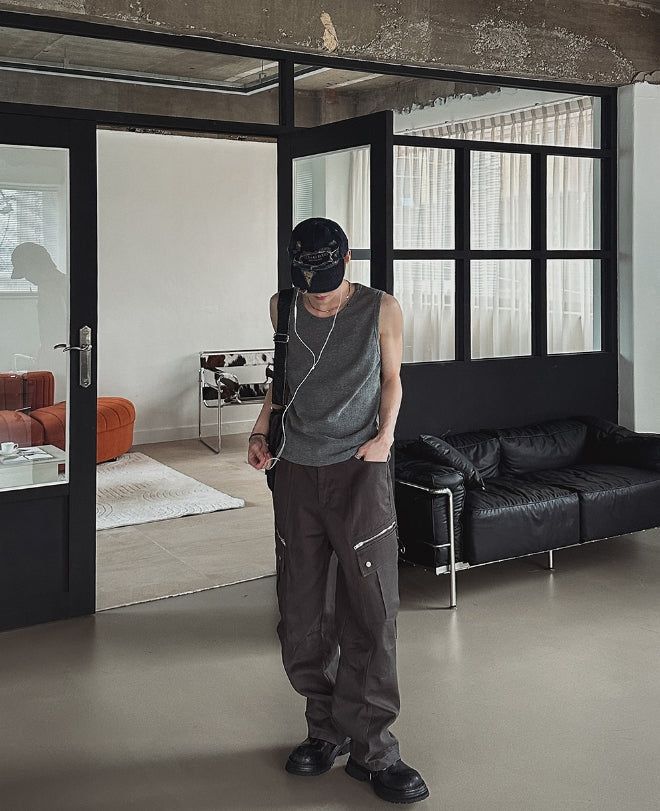 Jade Zipper Pocket Cargo Pants