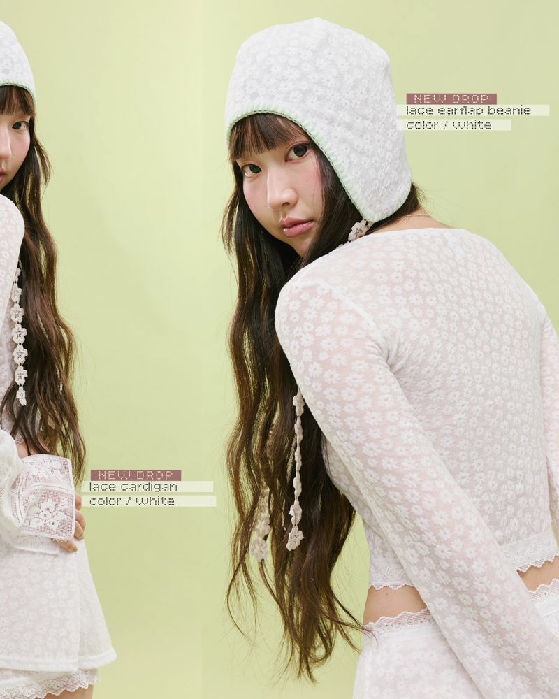 Lace cardigan white