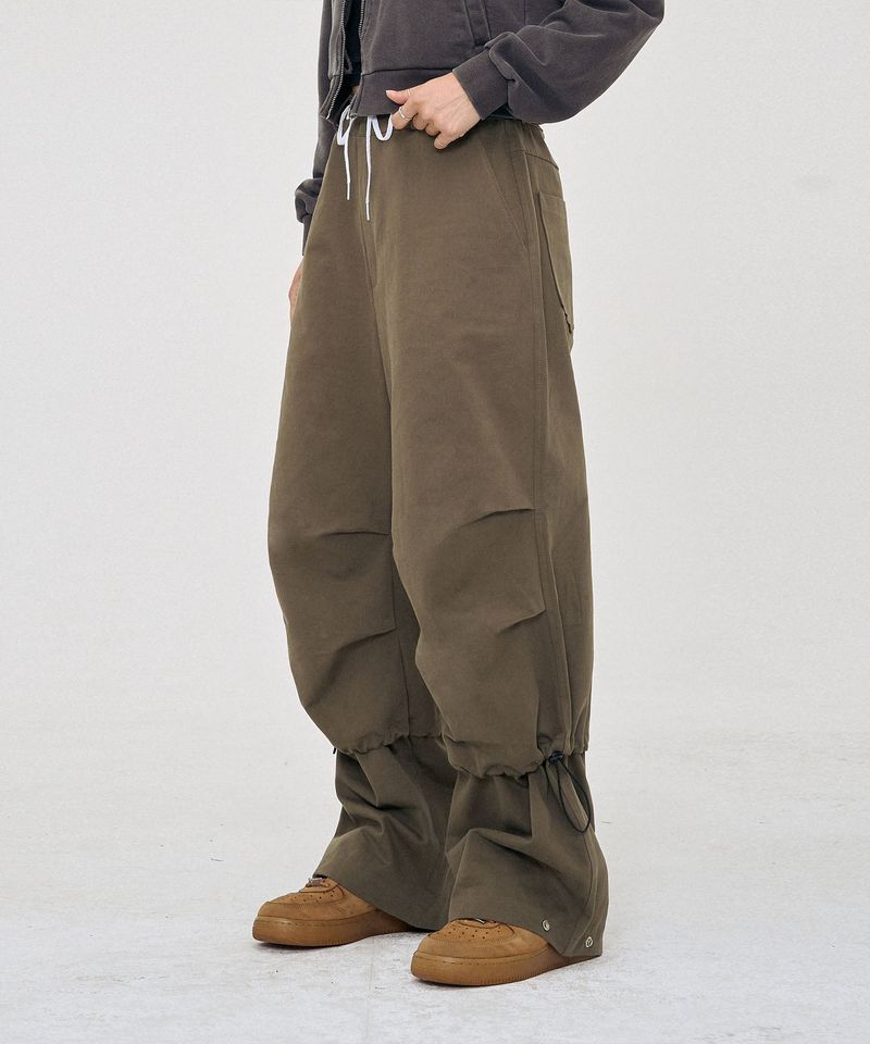 DUAL-TUCK STRING PANTS KHAKI