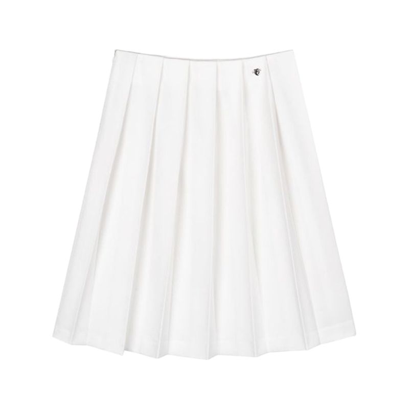 Classic Soft Pleats Skirt_White