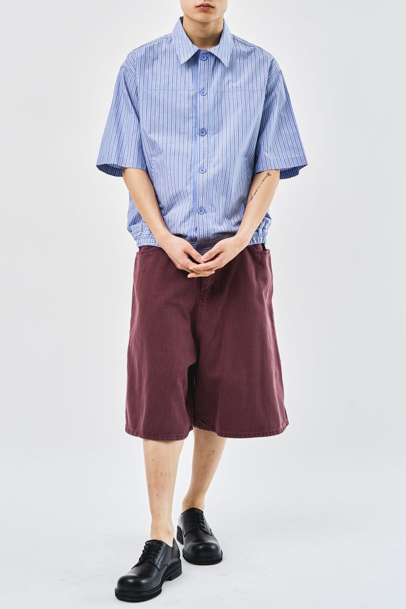 Tar Dyeing Bermuda Denim (2color)