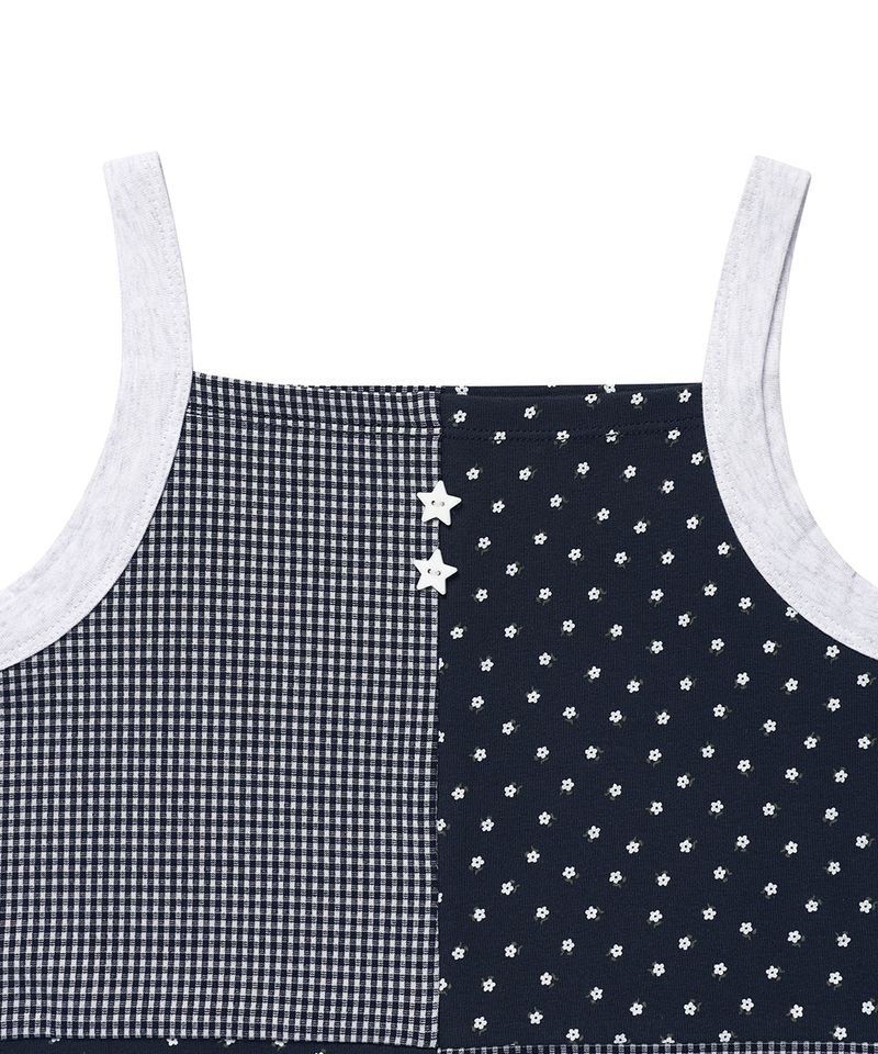 MIX PATCH SLEEVELESS NAVY(CV2GMFT580A)