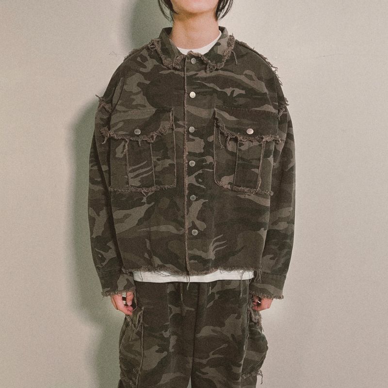 grunge camouflage jacket_khaki