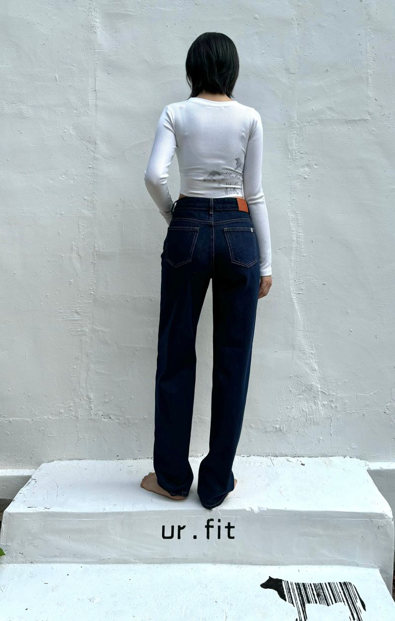 DARK BLUE STANDARD FIT DENIM PANTS code 23003