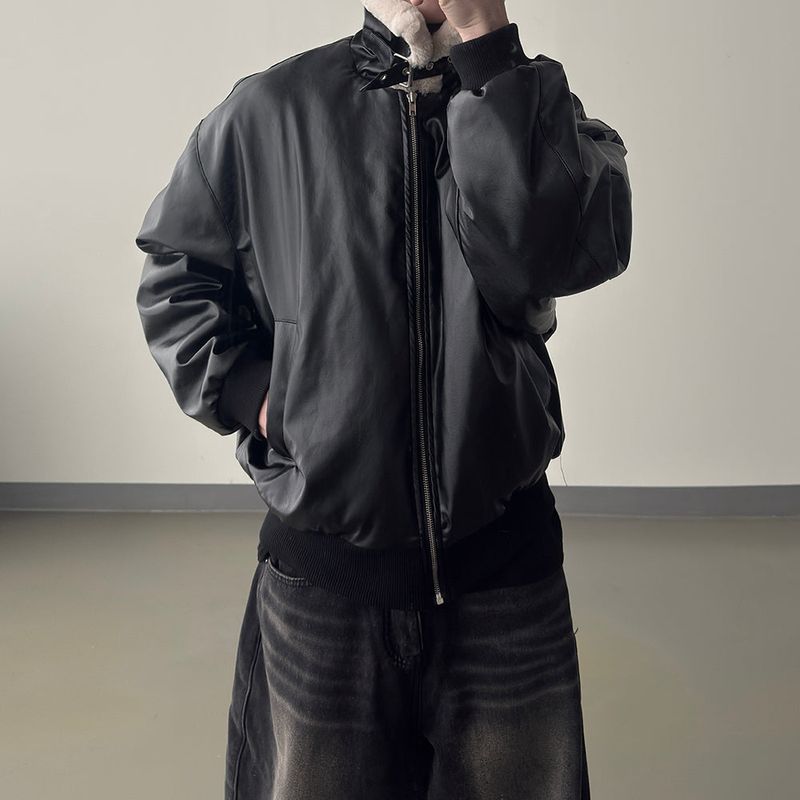 Sker leather aviator mustang jumper