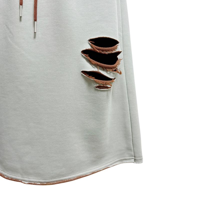 (3color) Damaged Jersey Skirt