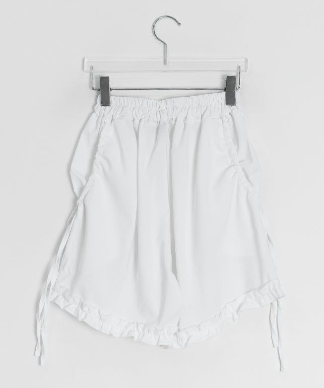 Hisami Strap Banding Frill Bermuda Pants