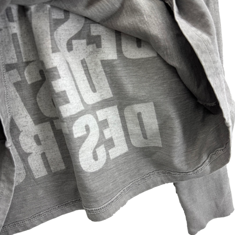 destroy hand hooded long sleeve
