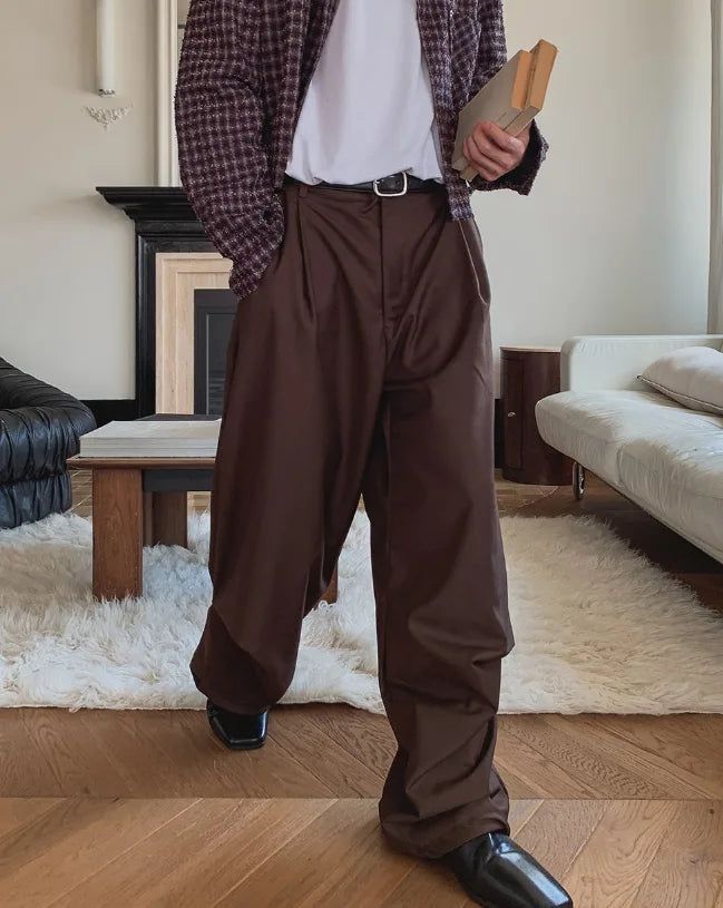 Noven Dart Pintuck Wide Slacks