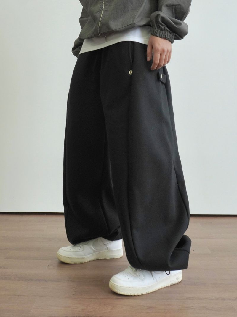 Pinch Side Snap Sweat Pants 6C