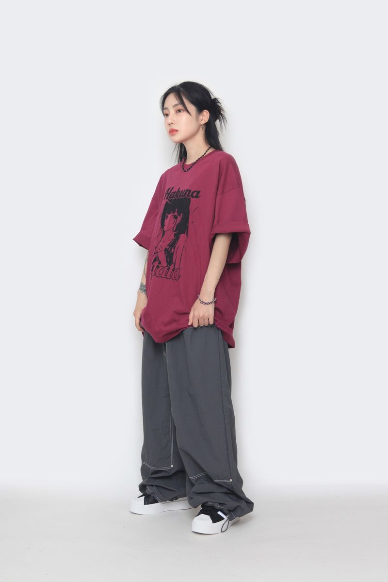 double-stitch nylon pants