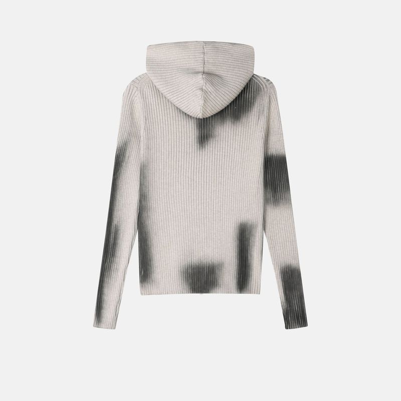 Kennen Spray Hooded Knit Zip-Up 2C
