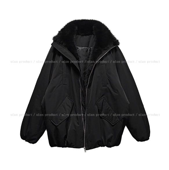 Snug Trimming Fur Bomber Jumper