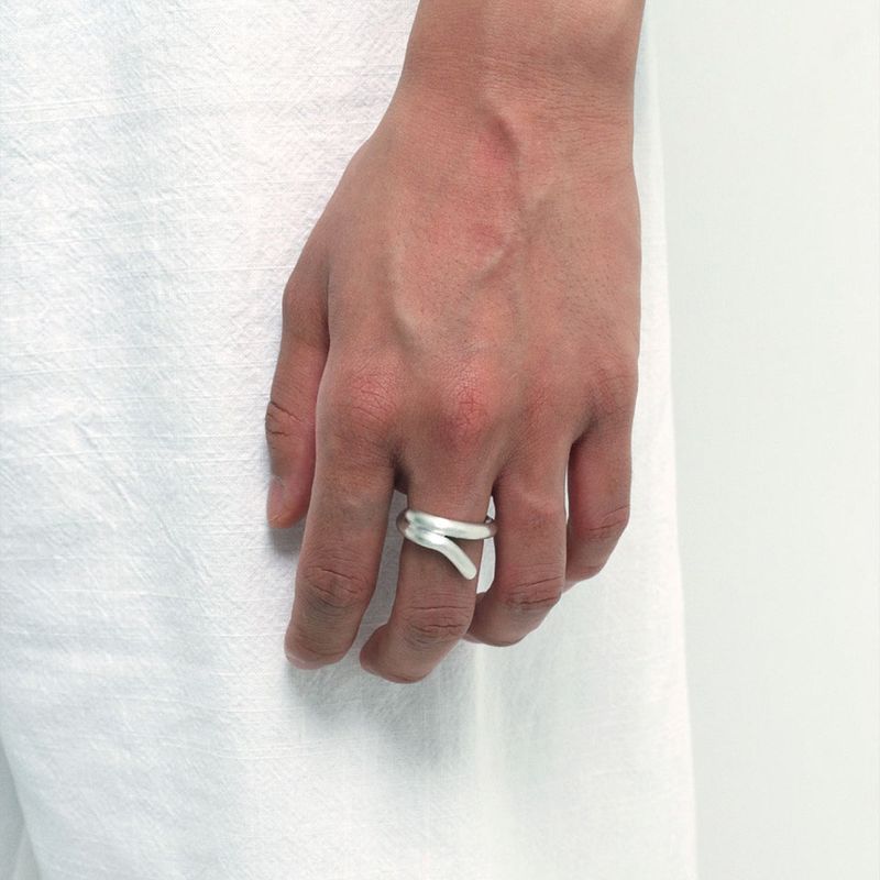 studio HAE（スタジオヘ）の「【MADE】 Men’s curve ring matt（Accessories）」