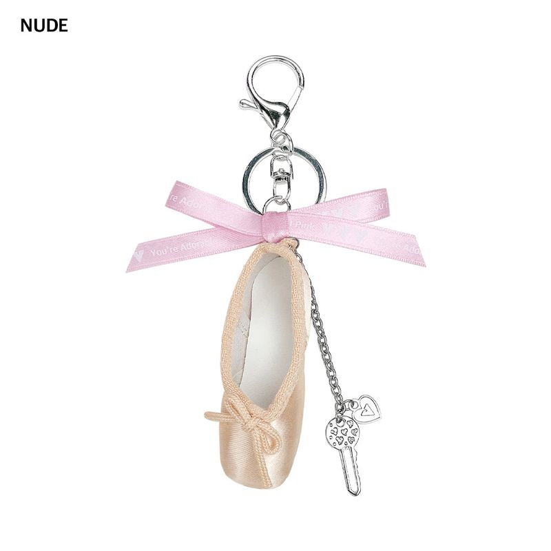 Ballet Toeshoes Ribbon Keyring
