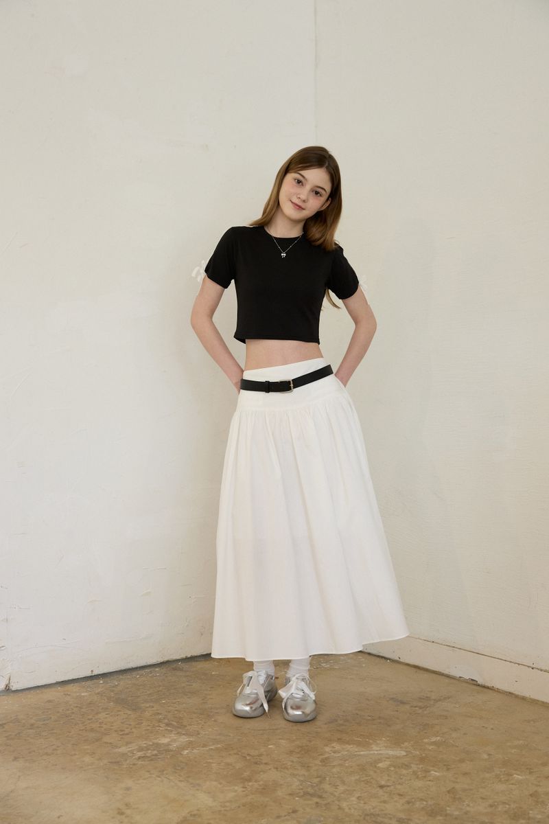 TIDY FLARE LONG SKIRT (2 COLORS)
