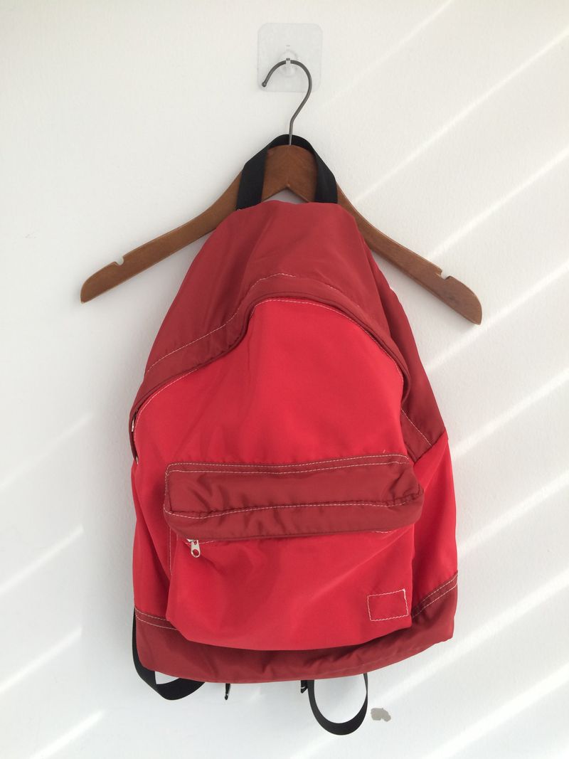 vintage two-tone backpack