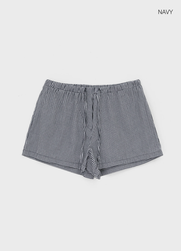 [MADE] Pinky Check Banding Shorts