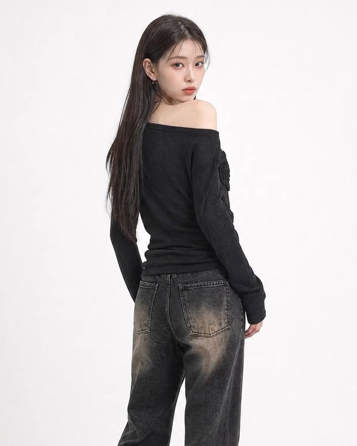 (W's) Petal Ribbed Knit