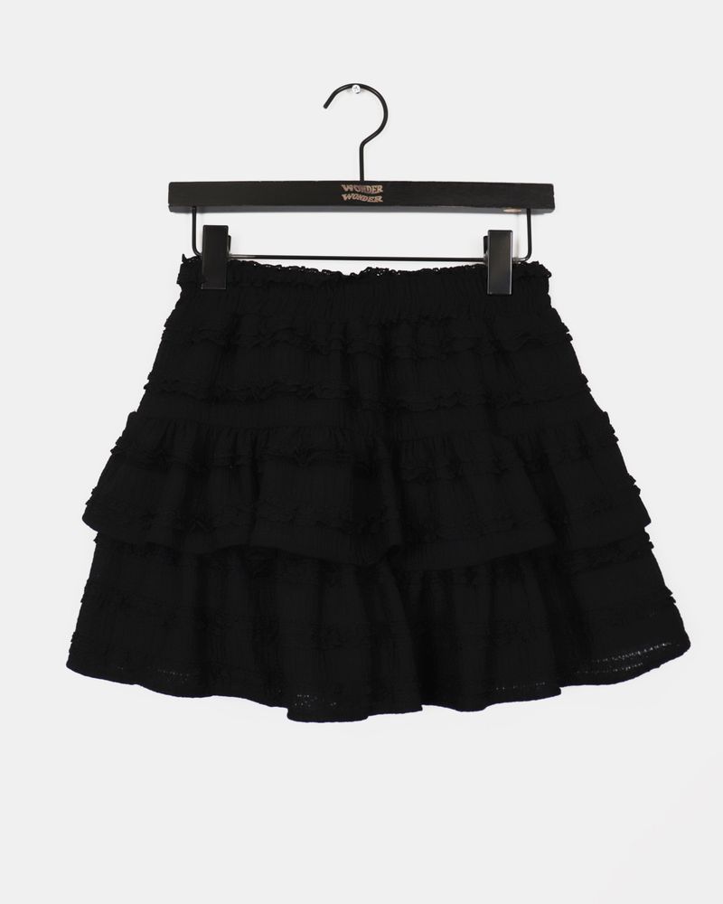 Pecu lace frill mini skirt