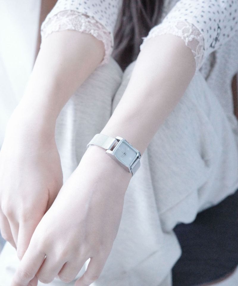 Bubble Heart Watch (Silver White)